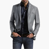 Men's Jacket with Lapel Collar