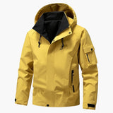 Men's Hooded Jacket with Zipper and Pockets