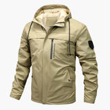 Men's Hooded Jacket with Zipper and Pockets