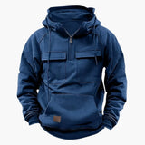 Men's Hoodie with Half-Zip and Front Pockets
