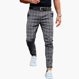 Men's Checked Trousers with Side Pockets