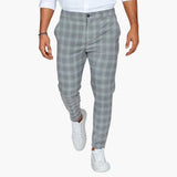 Men's Checked Trousers with Side Pockets