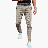 Men's Checked Trousers with Side Pockets