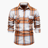 Men's Checkered Shirt with Button Placket