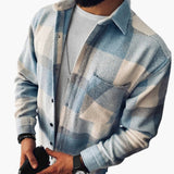 Men's Checkered Shirt with Long Sleeves