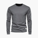 Men's Long Sleeve Shirt with Crew Neck
