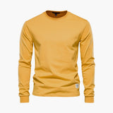 Men's Long Sleeve Shirt with Crew Neck