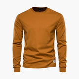 Men's Long Sleeve Shirt with Crew Neck