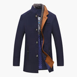 Men's Coat with Stand-Up Collar