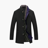 Men's Coat with Stand-Up Collar