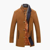 Men's Coat with Stand-Up Collar