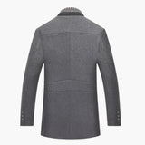Men's Coat with Stand-Up Collar