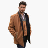 Men's Coat with Stand-Up Collar