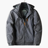 Men's Outdoor Jacket with Hood and Zipper