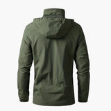 Men's Outdoor Jacket with Hood and Zipper Pockets