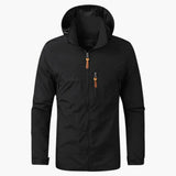 Men's Outdoor Jacket with Hood and Zipper Pockets