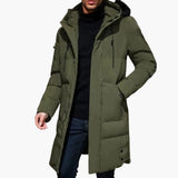Men's Parka Jacket with Hood and Zipper