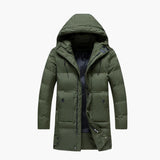Men's Parka Jacket with Hood and Zipper