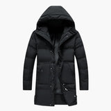 Men's Parka Jacket with Hood and Zipper
