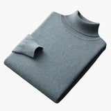 Men's Fine Knit Sweater with Ribbed Hem