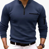 Men's Pullover with Half-Zip and Sleeve Pocket