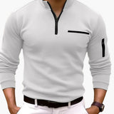 Men's Pullover with Half-Zip and Sleeve Pocket
