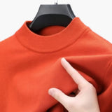 Men's Sweater with Long Sleeves, Ribbed Cuffs, and Ribbed Hem
