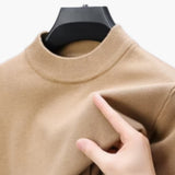 Men's Sweater with Long Sleeves, Ribbed Cuffs, and Ribbed Hem
