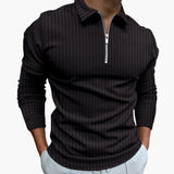 Men's Ribbed Knit Sweater with Collar