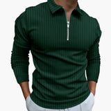 Men's Ribbed Knit Sweater with Collar