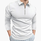 Men's Ribbed Knit Sweater with Collar