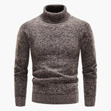 Men's Turtleneck Sweater with Ribbed Cuffs