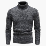 Men's Turtleneck Sweater with Ribbed Cuffs