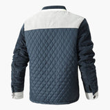 Men's Quilted Jacket with Snap Button Closure