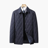 Men's Quilted Jacket with Lapel Collar