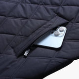 Men's Quilted Jacket with Lapel Collar