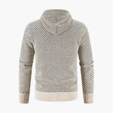 Men's Knitted Jacket with Hood and Zipper