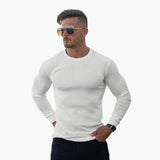 Men's Knit Sweater with Ribbed Knit