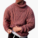 Men's Knitted Sweater with Turtleneck