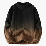 Men's Knit Sweater with Crew Neck and Gradient