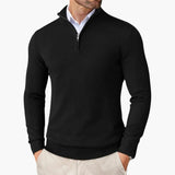 Men's Knit Sweater with Stand-Up Collar
