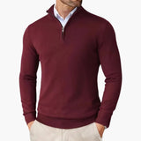 Men's Knit Sweater with Stand-Up Collar