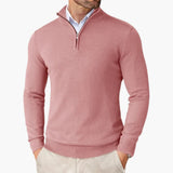 Men's Knit Sweater with Stand-Up Collar