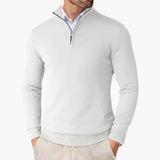 Men's Knit Sweater with Stand-Up Collar