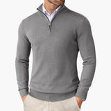 Men's Knit Sweater with Stand-Up Collar