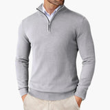 Men's Knit Sweater with Stand-Up Collar