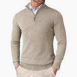 Men's Knit Sweater with Stand-Up Collar