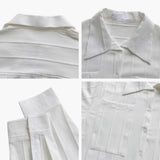 Men's T-Shirt with Round Neck and Ribbed Texture