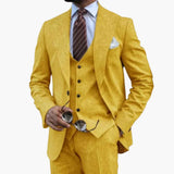 Men's 3-Piece Suit with Notched Lapel