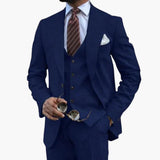 Men's 3-Piece Suit with Notched Lapel